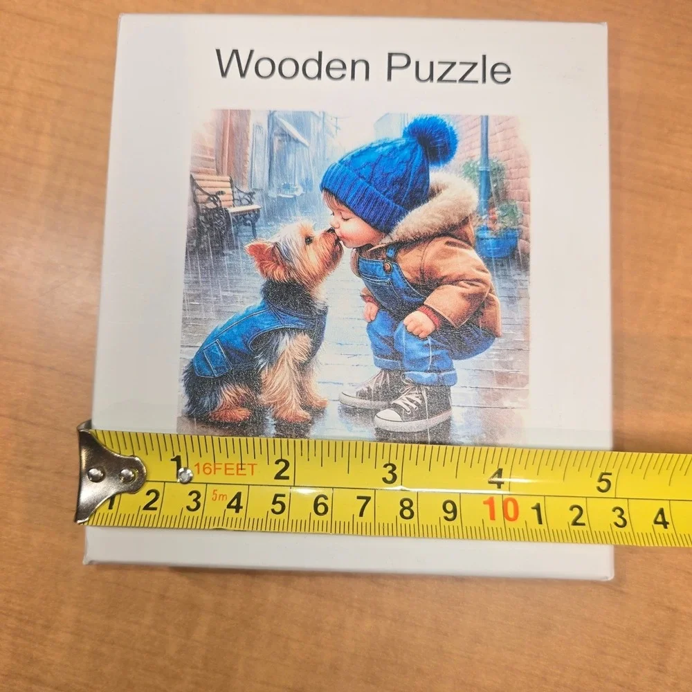 Wooden Puzzle‎ Puppy Dog and Boy Pieces are shapes of animals 5